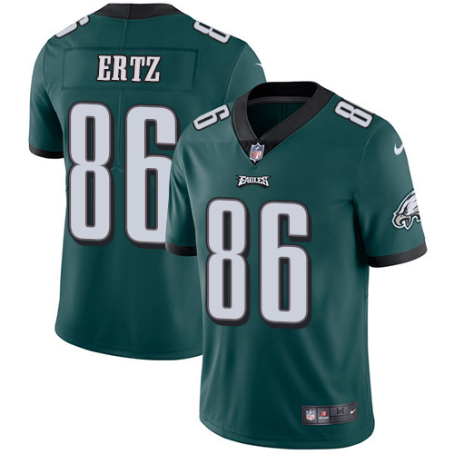 Nike Eagles #86 Zach Ertz Midnight Green Team Color Men's Stitched NFL Vapor Untouchable Limited Jersey - Click Image to Close